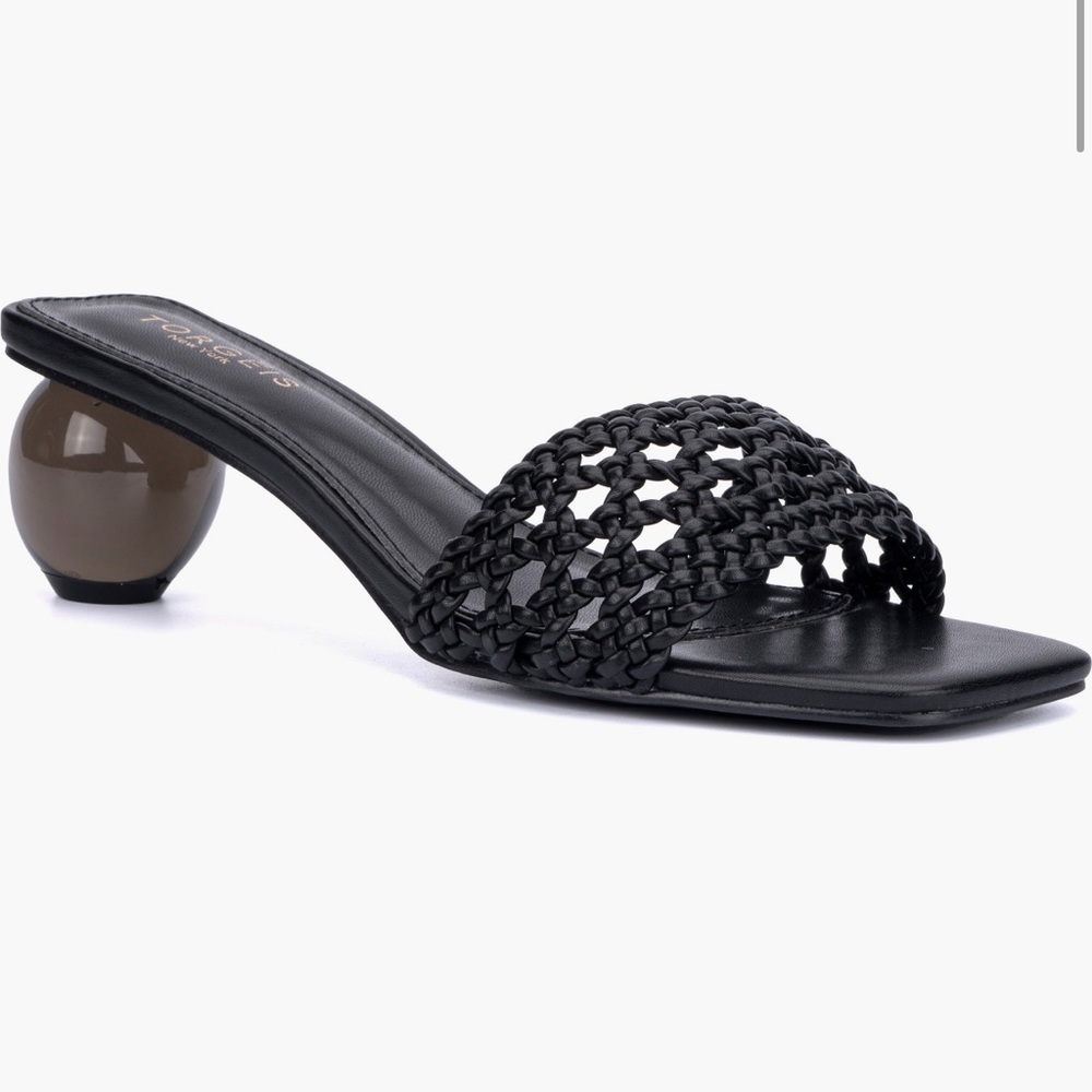 TORGEIS- Cleo Ball Heel Woven Sandal